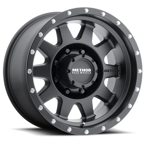 Aluminum Wheels 17x9 The Standard MR301 Bolt Pattern 8 On 170 Offset -12 Lip Size 3.46 Matte Black MB Method
