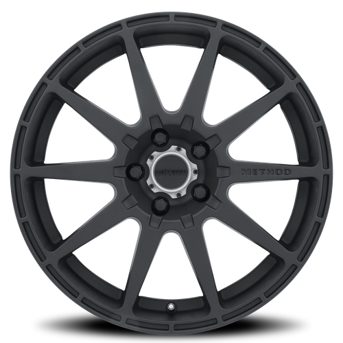 Aluminum Wheels 17x8 Rally MR501 Bolt Pattern 5 On 114.3 Offset 42 Lip Size 0 Matte Black MB 1 Piece Center Cap Method