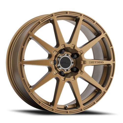 Aluminum Wheels 17x8 Rally MR501 Bolt Pattern 5 On 100 Offset 42 Lip Size 0 Method Bronze BRZ 1 Piece Center Cap Method