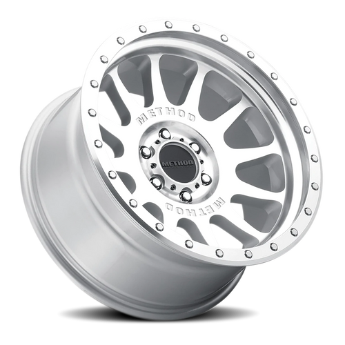 Aluminum Wheels 20x10 NV MR605 Bolt Pattern 8 On 170 Offset -24 Lip Size 2.83 Machined Silver SL Clear Coat Method