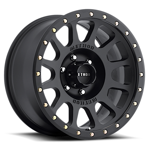 Aluminum Wheels 18x9 NV MR305 Bolt Pattern 6 On 139.7 Offset 18 Lip Size 1.38 Matte Black MB Method