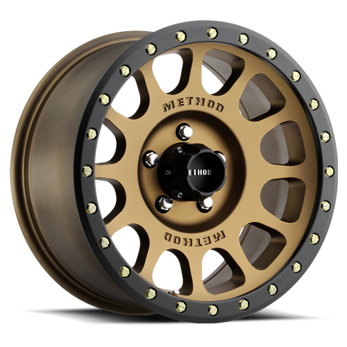 Aluminum Wheels 18x9 NV MR305 Bolt Pattern 5 On 150 Offset 25 Lip Size 1.38 Method Bronze BRZ Black Street Loc Method