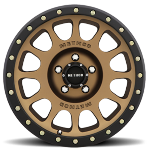 Aluminum Wheels 18x9 NV MR305 Bolt Pattern 5 On 150 Offset 25 Lip Size 1.38 Method Bronze BRZ Black Street Loc Method
