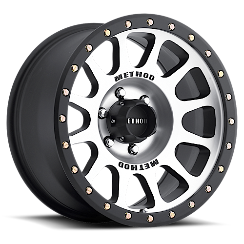 Aluminum Wheels 16x8 NV MR305 Bolt Pattern 6 On 139.7 Offset 0 Lip Size 1.57 Black BM Machined Face-Black Street Loc Method