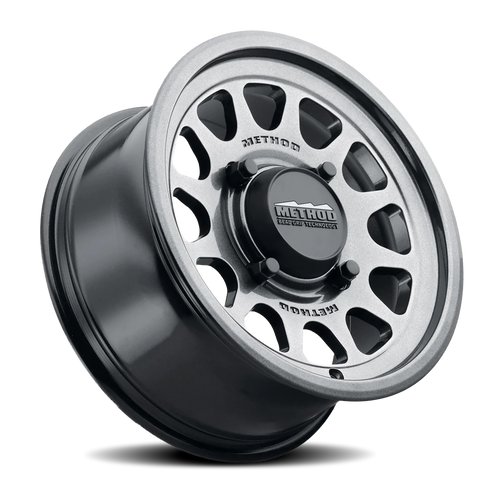 Aluminum Wheels 15x7 MR414 Bead Grip UTV Bolt Pattern 4 On 136 Offset 38 Lip Size 0.79 Graphite GY Method