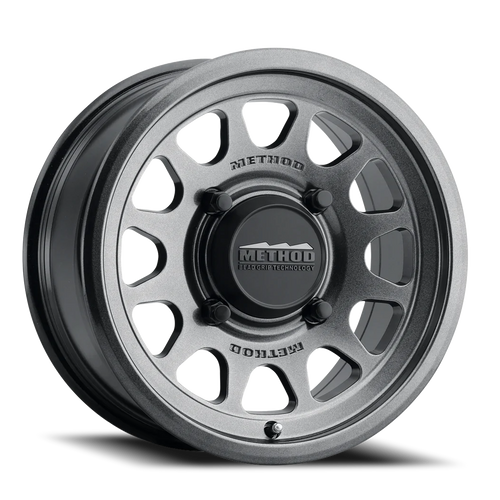Aluminum Wheels 15x7 MR414 Bead Grip UTV Bolt Pattern 4 On 136 Offset 13 Lip Size 1.18 Graphite GY Method