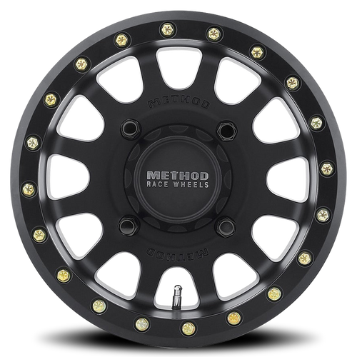 Aluminum Wheels 14x7 MR401 Beadlock UTV Bolt Pattern 4 On 156 Offset 38 Lip Size 0.94 Matte Black MB Method