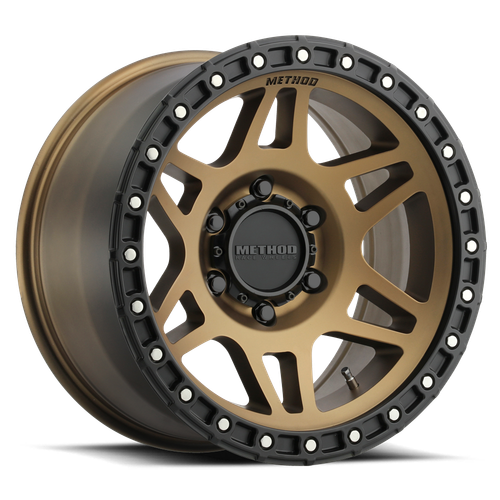 Aluminum Wheels 17x9 MR312 Bolt Pattern 5 On 127 Offset -12 Lip Size 0.91 Method Bronze BRZ Matte Black Lip Method