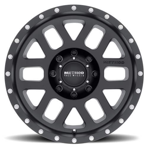 Aluminum Wheels 18x9 Mesh MR306 Bolt Pattern 8 On 170 Offset 18 Lip Size 1.73 Matte Black MB Method