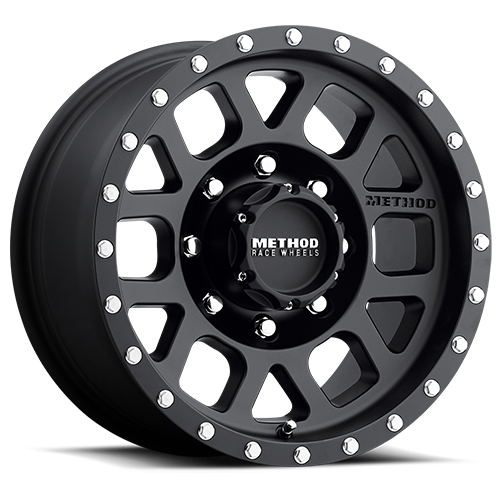 Aluminum Wheels 18x9 Mesh MR306 Bolt Pattern 8 On 170 Offset -12 Lip Size 1.85 Matte Black MB Method