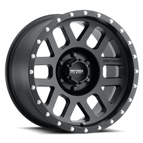 Aluminum Wheels 18x9 Mesh MR306 Bolt Pattern 6 On 139.7 Offset -12 Lip Size 1.85 Matte Black MB Method