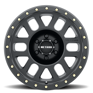 Aluminum Wheels 18x9 Grid MR309 Bolt Pattern 6 On 139.7 Offset 18 Lip Size 1.65 Matte Black MB Method