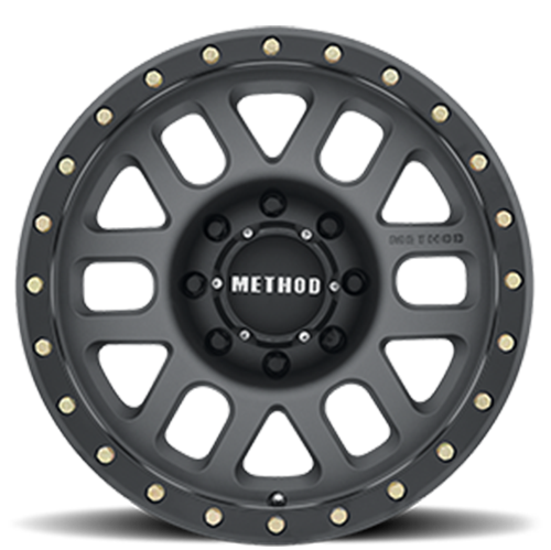 Aluminum Wheels 18x9 Grid MR309 Bolt Pattern 8 On 170 Offset 18 Lip Size 1.65 Titanium GY Black Street Loc Method