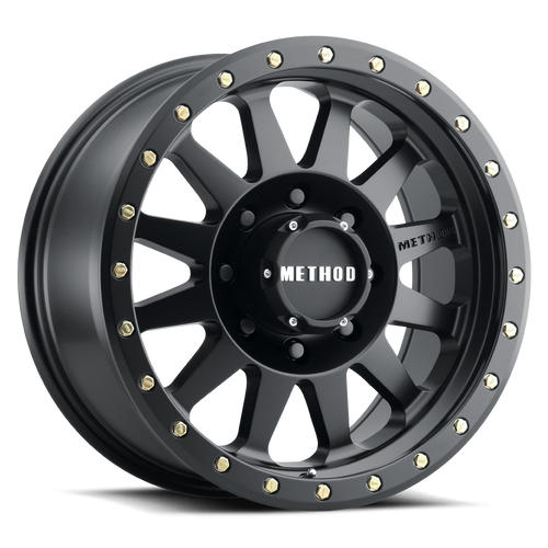 Aluminum Wheels 18x9 Double Standard MR304 Bolt Pattern 8 On 165.1 Offset 18 Lip Size 2.44 Matte Black MB Method