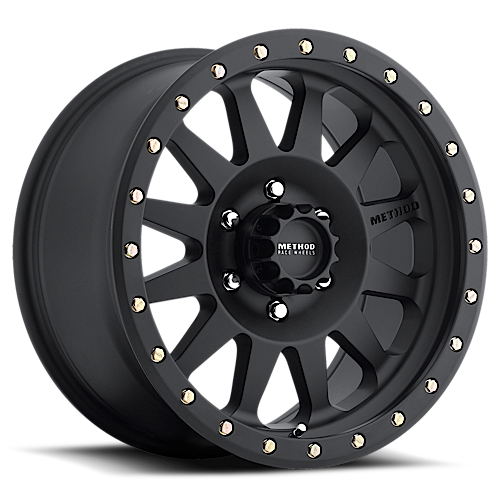 Aluminum Wheels 20x10 Double Standard MR304 Bolt Pattern 6 On 135 Offset -18 Lip Size 3.9 Matte Black MB Method