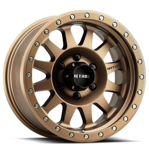 Aluminum Wheels 18x9 Double Standard MR304 Bolt Pattern 6 On 139.7 Offset -12 Lip Size 3.86 Method Bronze BRZ Method