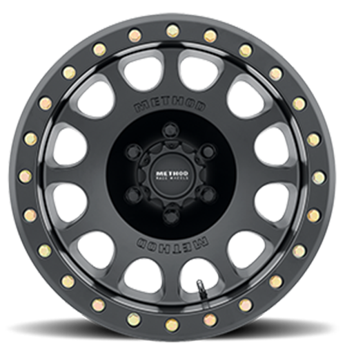 Aluminum Wheels 20x9 Beadlock MR105 Bolt Pattern 8 On 165.1 Offset 20 Lip Size 0 Matte Black MB Method