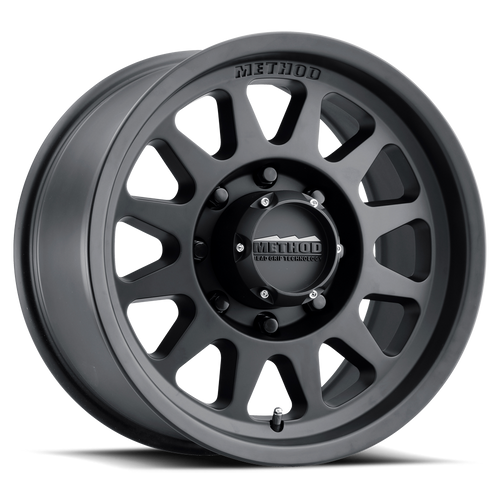 Aluminum Wheels 17x9 Bead Grip MR704 Bolt Pattern 8 On 180 Offset 18 Lip Size 1.77 Matte Black MB Method