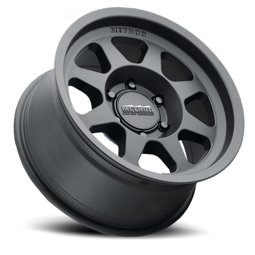 Aluminum Wheels 15x7 Bead Grip MR701 Bolt Pattern 5 On 100 Offset 15 Lip Size 0.91 Matte Black MB Method