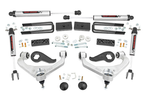 20-25 Chevy/GMC 2500,3500HD w/Overloads V2 UCAs 3in Lift Kit - Rough Country 