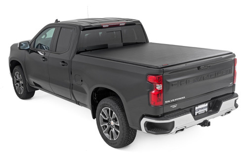 19-25 Chevy/GMC 1500 6ft7in BedSoft Roll Up Bed Cover - Rough Country 