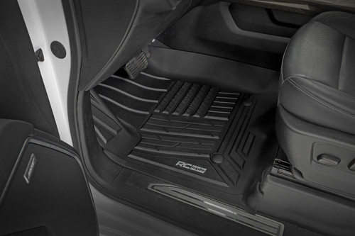 19-25 Chevy/GMC 1500,2500,3500HD FR Bucket Flex-Fit Floor Mats - Rough Country 