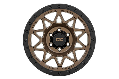 17x8 5x4.5 (5x114.3) 4.75BS RC 78 Series Bronze Black Lip
