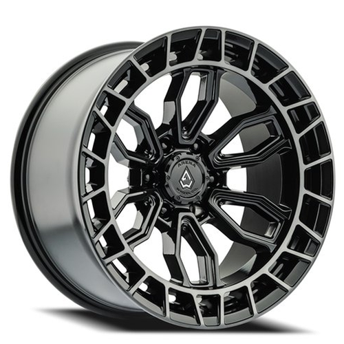 17x9 6x5.5 1mm Offset Recon Gloss Black Machined - Arena Wheel