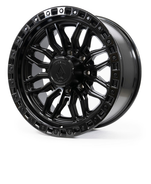 17x9 6x135 Hustle Satin Black / Gloss Black Lip - Arena Wheel