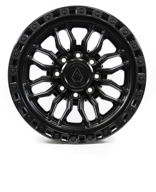 20x9 8x6.5 Hustle Satin Black / Gloss Black Lip - Arena Wheel