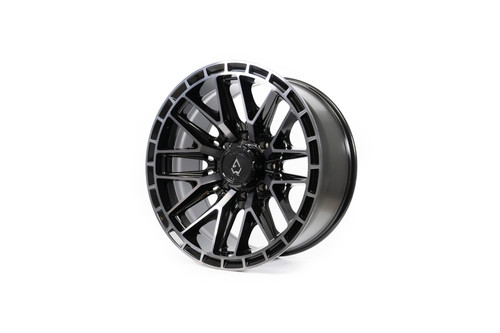 22x10 8x180 -18mm Offset Battle Gloss Black Machined - Arena Wheel
