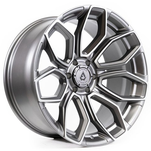 22x10 6x135 4.76BS COBRA TEXTURE GUN METAL MACHINE CLR COAT