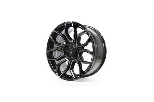 20x9 6x135 20mm Offset Cobra Gloss Black Brushed - Arena Wheel