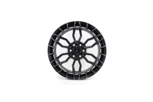 22x95 6x135 20mm Offset Recon Gloss Black Machined - Arena Wheel