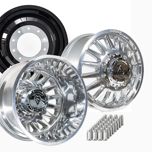 22x8.25 8x200 8x210 10x225 100mm Rival A110 Dually Kit Polished Milled