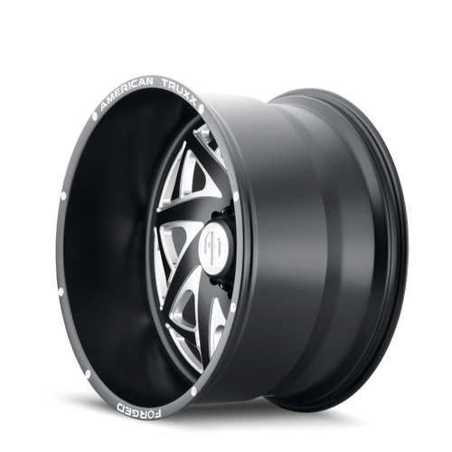 Forged Kronos ATF1910 Matte Black Milled 22X12 8-180 -44MM 124.2MM Off Road Wheels American Truxx Forged