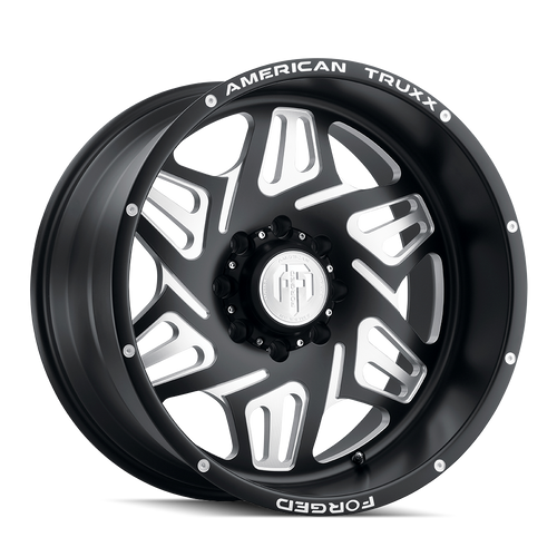 Forged Orion ATF1908 Matte Black Milled 22X12 6-139.7-44MM 106.1MM Off Road Wheels American Truxx Forged