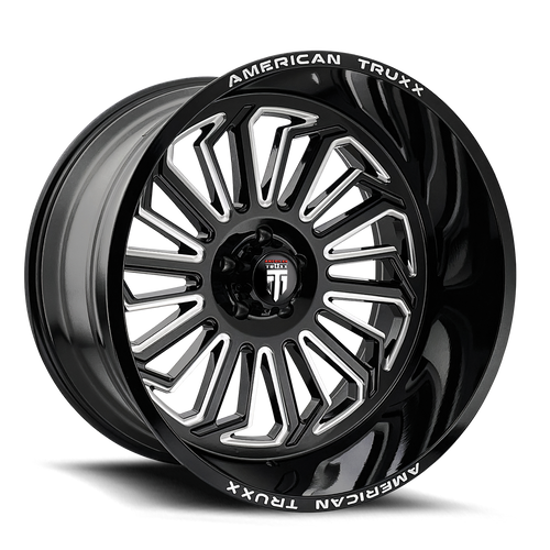 Butcher AT1916 Gloss Black Milled 20X12 6-139.7 -25MM 106MM Off Road Wheels American Truxx
