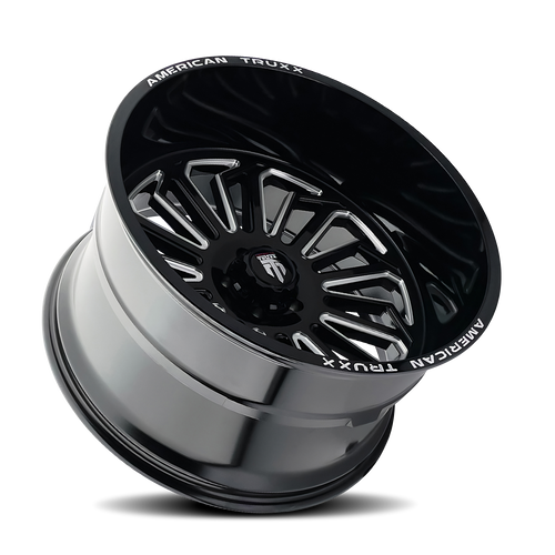Butcher AT1916 Gloss Black Milled 20X10 8-170 -24MM 125.2MM Off Road Wheels American Truxx