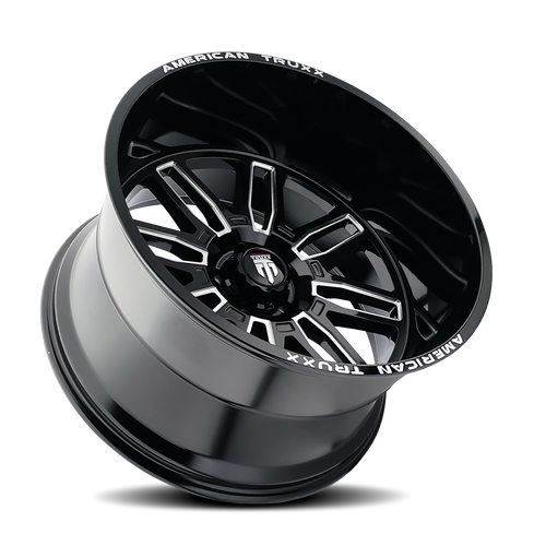 Restless AT1915 Black Milled 24X14 6-139.7 -76MM 106MM Off Road Wheels American Truxx