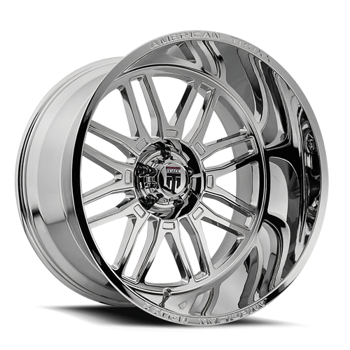 Restless AT1915 Chrome 24X14 8-165.1 -76MM 125.2MM Off Road Wheels American Truxx