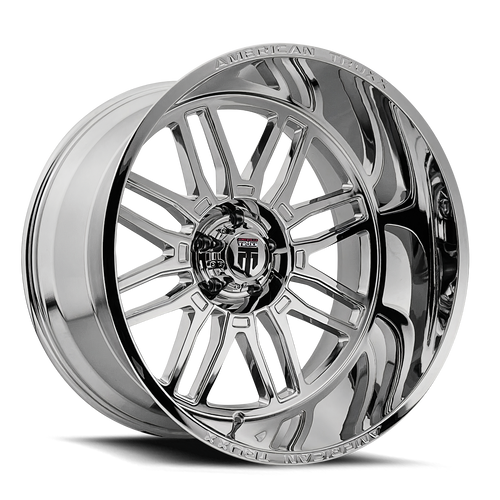 Restless AT1915 Chrome 22X12 8-170 -44MM 125.2MM Off Road Wheels American Truxx