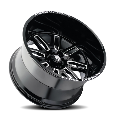 Restless AT1915 Black Milled 20X10 6-139.7 -25MM 106MM Off Road Wheels American Truxx