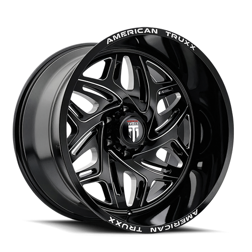 Euphoria AT1914 Black Milled 20X9 5-139.7 0MM 87.1MM Off Road Wheels American Truxx