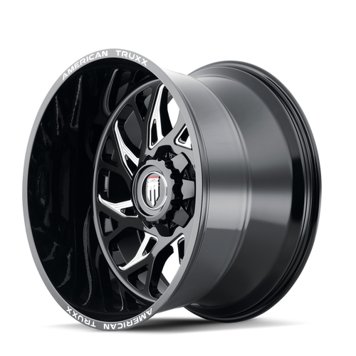 Destiny AT1913 Gloss Black Milled 20X12 6-135/6-139.7 -44MM 106.1MM Off Road Wheels American Truxx