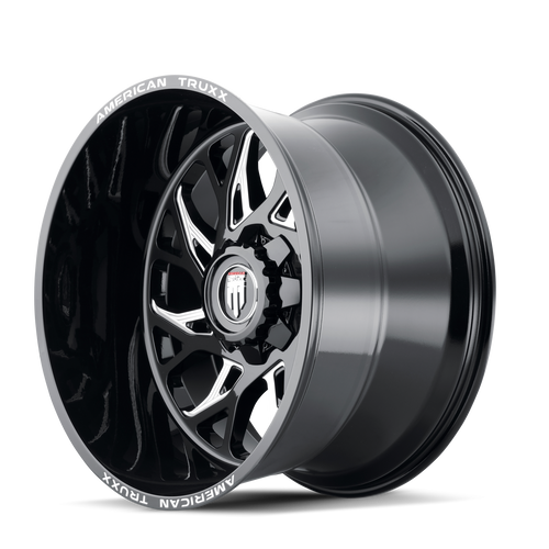 Destiny AT1913 Gloss Black Milled 20X10 8-170 -24MM 125.2MM Off Road Wheels American Truxx
