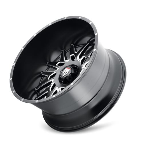 DNA AT184 Satin Black Milled 24X14 5-127 -76MM 78.1MM Off Road Wheels American Truxx