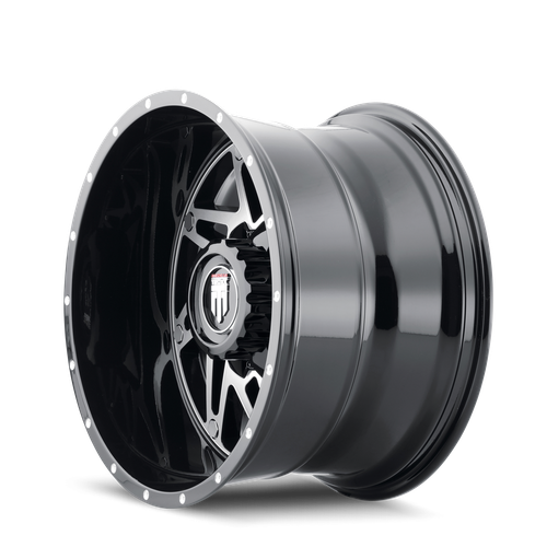 Warrior AT165 Gloss Black Machined 20X12 6-135 -44MM 106.1MM Off