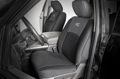 10-18 Ram 1500,2500,3500 FR Bucket RR Full Bench Seat Covers - Rough Country 