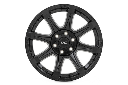 Rough Country 81 Series Wheel | One-Piece | Semi Gloss Black | 20x10 | 6x135 | -19mm - 81201817A